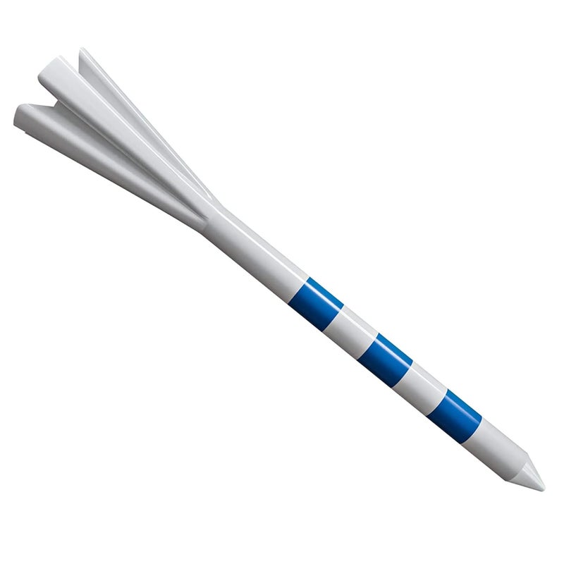Noa Store 3 1/4" Tee Golf - White and Blue Plastic Golf Tees for Driver - Golf Accessories for Men - 5-Prong Head Cup - Low Friction - Low Resistance Tip - Pack These in Your Golf Bags - Pack of 150 - Image 1